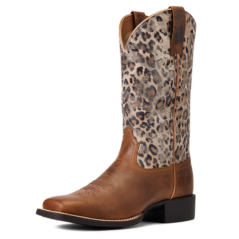 Botas Vaqueras Ariat Round Up Wide Square Toe Marrones Mujer - Chile 876-DKAVNR